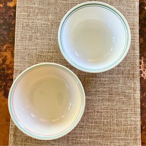 Two Corelle Cereal Bowls